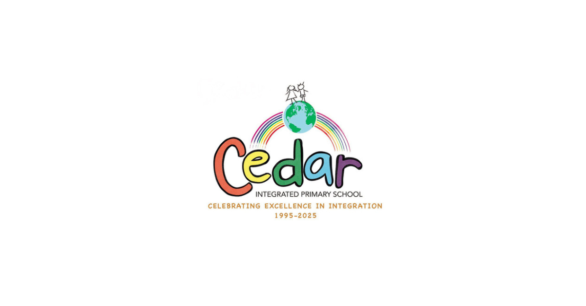 Cedar logo featuring a rainbow and globe, promoting inclusivity and education.